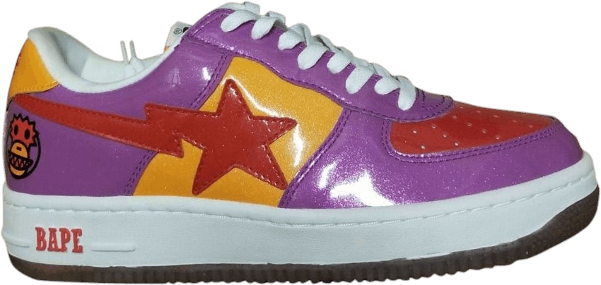 bape-bapesta-fs-001-low-purple-red-yellow-glitter