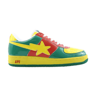BAPE Bapesta FS-001 Low 'Rasta Red'