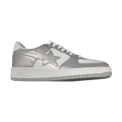 BAPE Bapesta FS-001 Low 'Silver White'