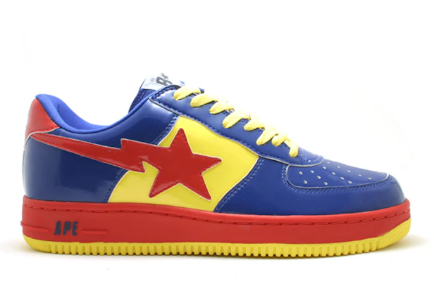BAPE Bapesta FS-001 Low ''Superman'' Sneakers DC2 Buy BAPE Bapesta FS-001 Low ''Superman'' Sneakers DC2