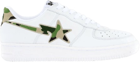 BAPE Bapesta FS-001 Low 'White Green Camo' 40