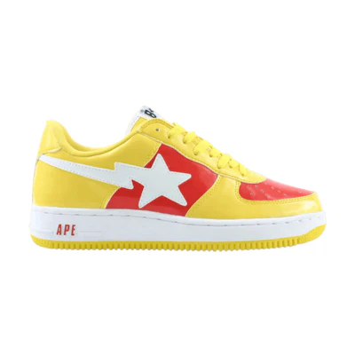 BAPE Bapesta FS-001 Low 'Yellow Red'