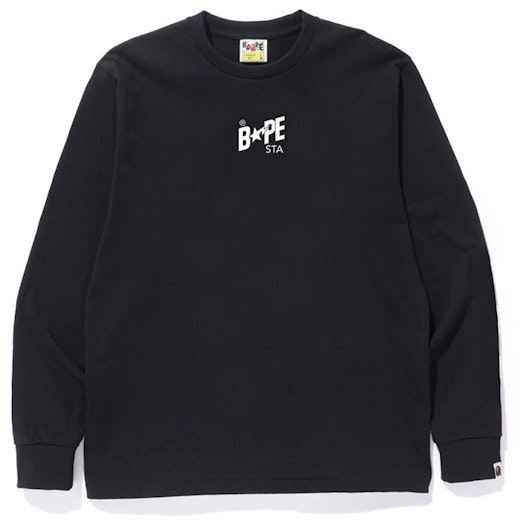 bape-bapesta-illustration-l-s-tee-black