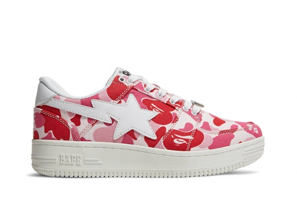(W) BAPE Bapesta Low 'ABC Camo - Pink' Sepatu Sneakers 1H30291011-PNK Buy (W) BAPE Bapesta Low 'ABC Camo - Pink' Sepatu Sneakers 1H30291011-PNK