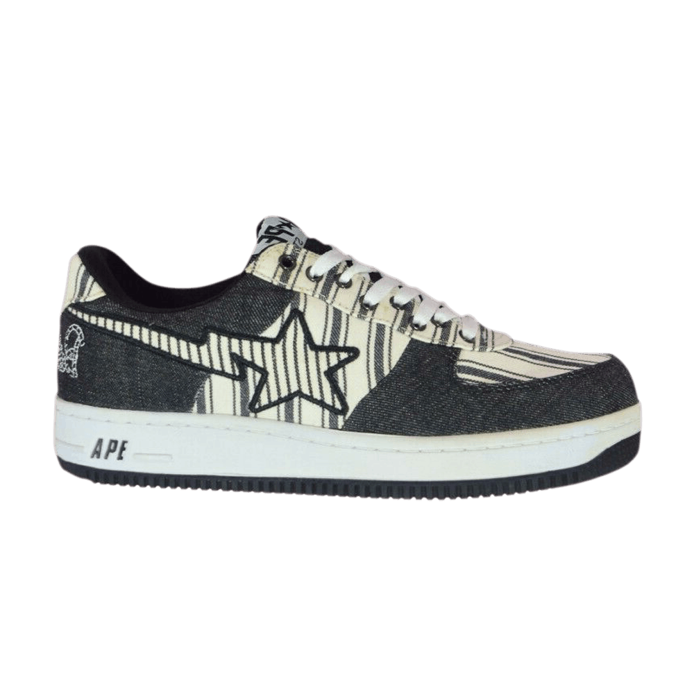 Buy BAPE Bapesta Low 'Denim Pinstripe' Sepatu Sneaker Pria Terbaru 1301
