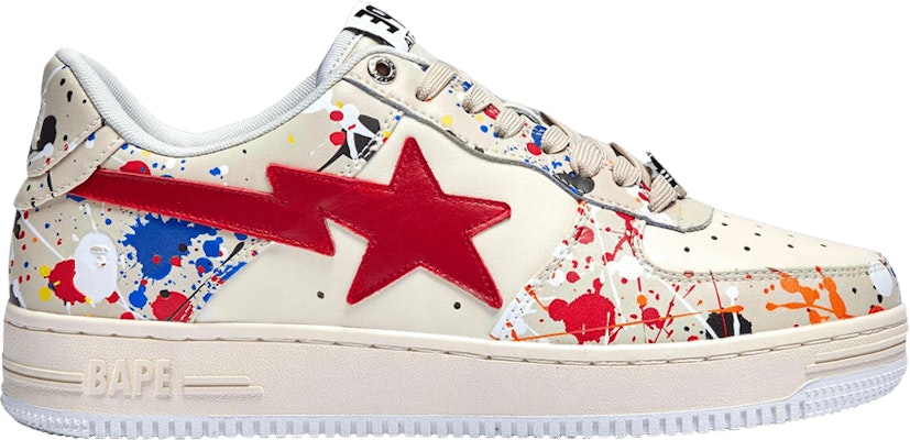 BAPE Bapesta Low '溅漆象牙色' 1I20191009-IVY Buy BAPE Bapesta Low '溅漆象牙色' 1I20191009-IVY