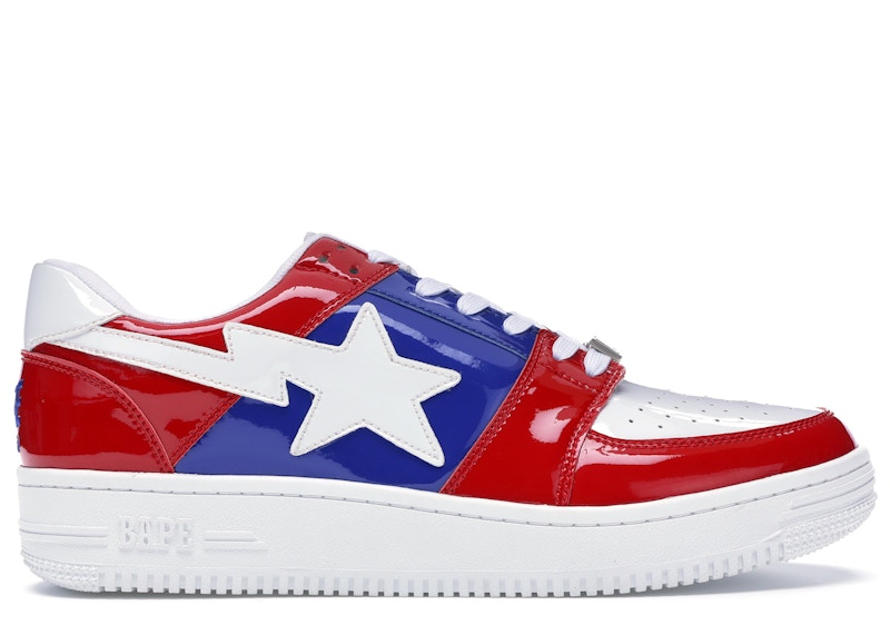 Buy BAPE Bapesta Low 'Rojo Azul Blanco' 1E80191001