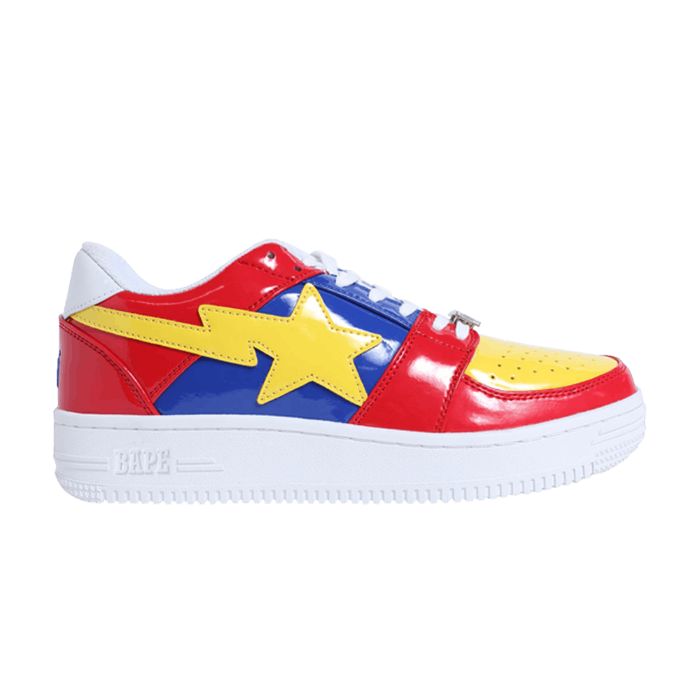 Buy BAPE Bapesta Low 'Merah Biru Kuning' 001FWD801001X-RED