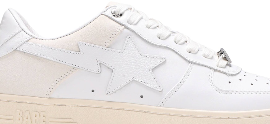 BAPE Bapesta 低帮 '麂皮鞋跟 - 白色' 001FWG701042X-WHT Order BAPE Bapesta 低帮 '麂皮鞋跟 - 白色' 001FWG701042X-WHT
