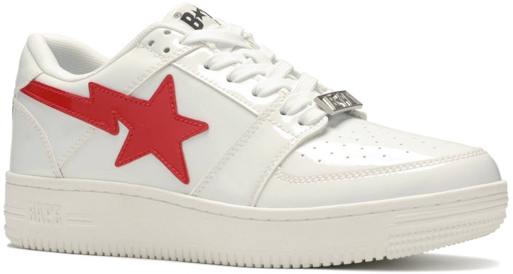 BAPE Bapesta Low 'White Red' 2F23191914 Order BAPE Bapesta Low 'White Red' 2F23191914