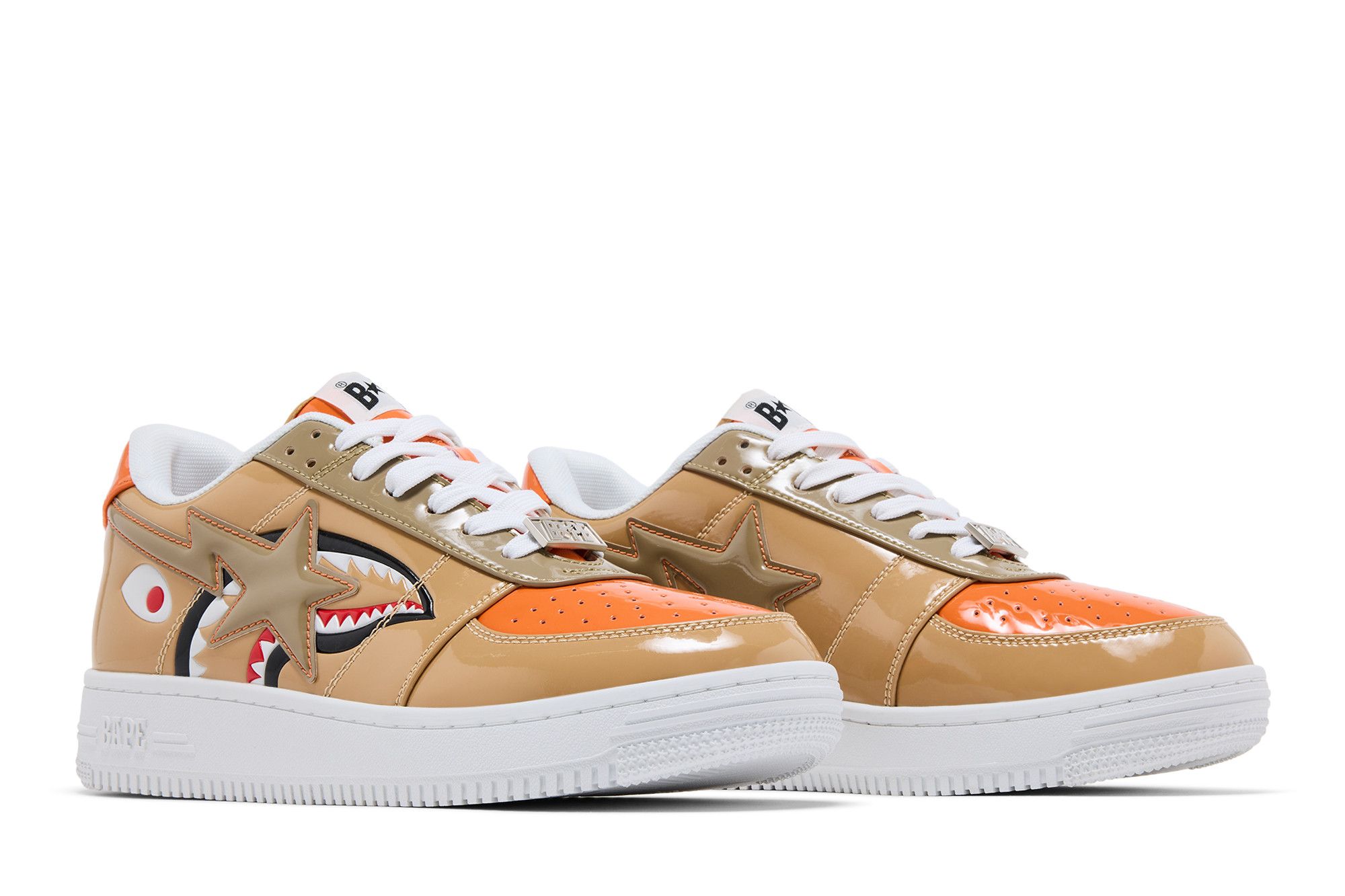 Cheap BAPE Bapesta Low M1 ''Mad Shark - Beige'' Sneakers 1H30191005-002