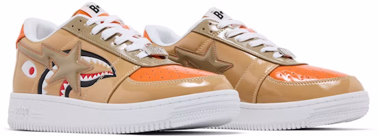 Cheap BAPE Bapesta Low M1 ''Mad Shark - Beige'' Sneakers 1H30191005-002