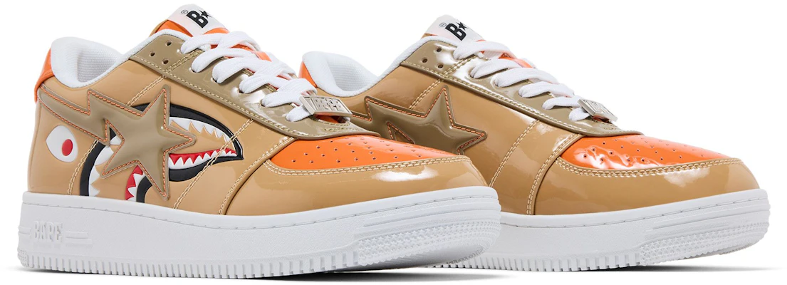 BAPE Bapesta Low M1 ''Mad Shark - Beige'' Sneakers 1H30191005-002 Cheap BAPE Bapesta Low M1 ''Mad Shark - Beige'' Sneakers 1H30191005-002