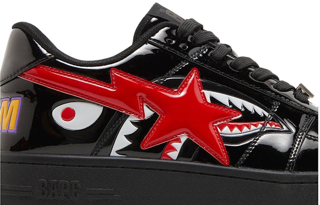 BAPE Bapesta低筒M1『鯊魚臉-黑紅』1F30191002-BLK Order BAPE Bapesta低筒M1『鯊魚臉-黑紅』1F30191002-BLK