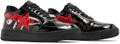 Cheap BAPE Bapesta低筒M1『鯊魚臉-黑紅』1F30191002-BLK