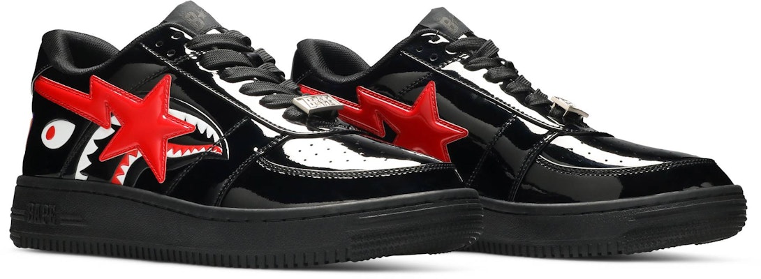 BAPE Bapesta Low M2 '鯊魚臉 - 黑色' 1H30191012-BLK Cheap BAPE Bapesta Low M2 '鯊魚臉 - 黑色' 1H30191012-BLK