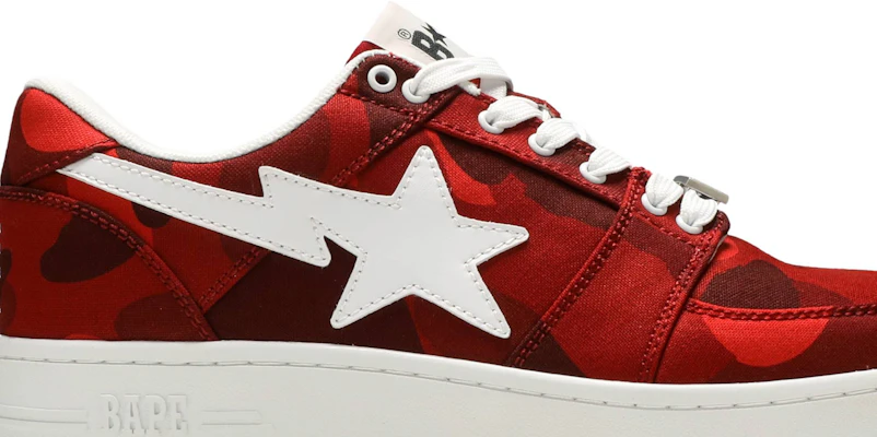 Red 2025 camo bapesta