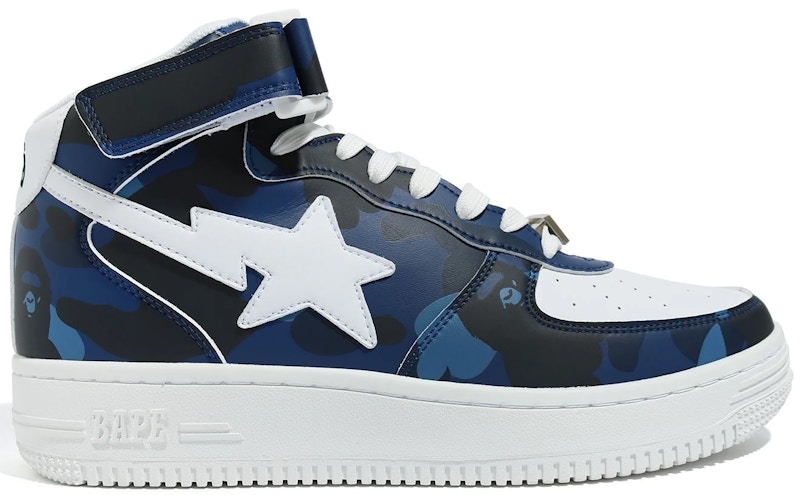Buy BAPE Bapesta Mid 'Camo Navy' Lelaki 1G80191008-NVY