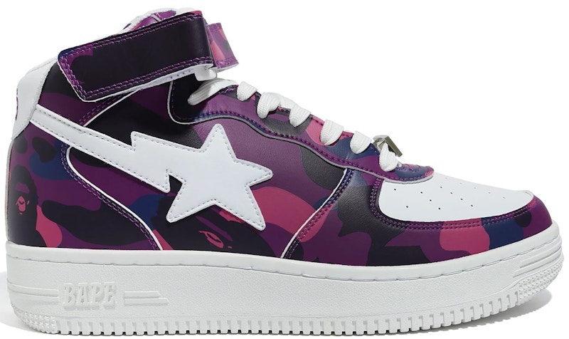 Buy BAPE Bapesta 中筒 '迷彩紫' 1G80191008-PUR