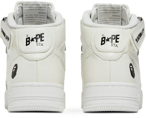 BAPE Bapesta Mid 'Putih' Sneakers 1H70191003-WHT Details for BAPE Bapesta Mid 'Putih' Sneakers 1H70191003-WHT