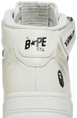 BAPE Bapesta Mid 'Putih' Sneakers 1H70191003-WHT Sizing BAPE Bapesta Mid 'Putih' Sneakers 1H70191003-WHT