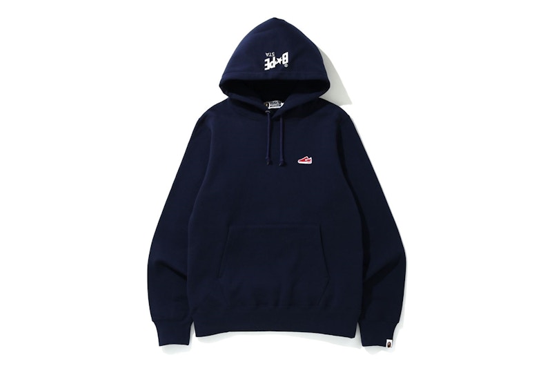 Buy A BATHING APE® ワンポイントプルオーバーフーディー (ネイビー)
