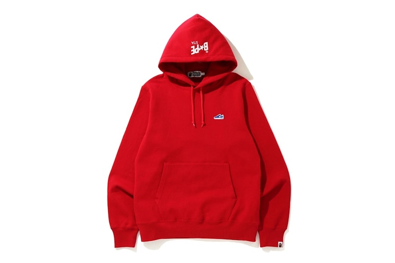 Buy BAPE Bapesta One Point Pullover Hoodie Merah