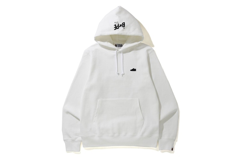 Buy ベイプ Bapesta ワンポイント パーカー (白)
