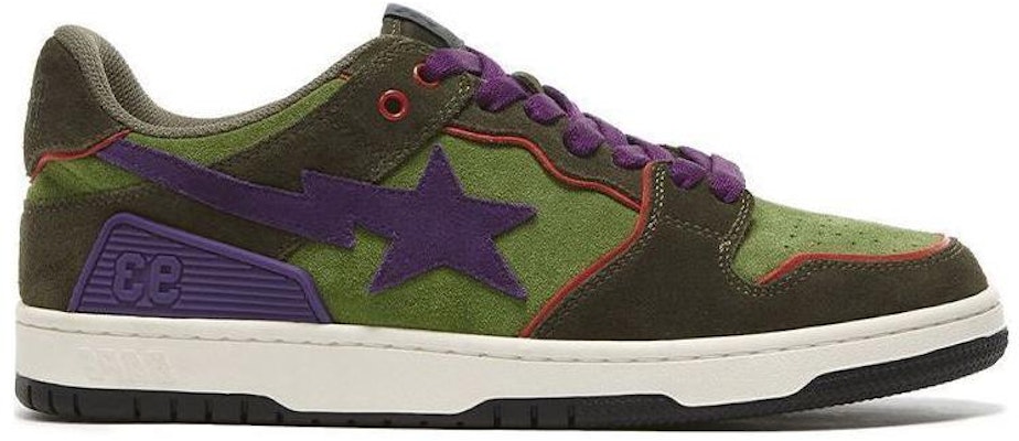 BAPE Bapesta Sk8 'Hijau Ungu Gelap' 1G70191029 Order BAPE Bapesta Sk8 'Hijau Ungu Gelap' 1G70191029