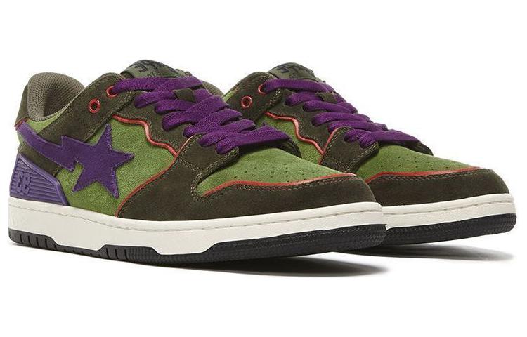 Shop BAPE Bapesta Sk8 'Hijau Ungu Gelap' 1G70191029