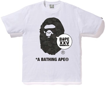 Bape Bapexclusive 青山 XXV 猿人頭 白色T恤 Buy Bape Bapexclusive 青山 XXV 猿人頭 白色T恤