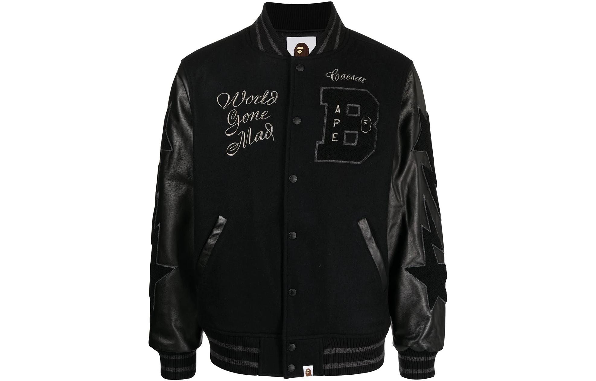 BAPE Baseball Collar Jacket Black 001HJH801008M