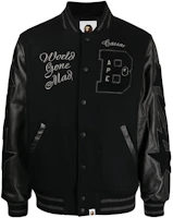 BAPE Baseball Collar Jacket Black 001HJH801008M BAPE Baseball Collar Jacket Black 001HJH801008M