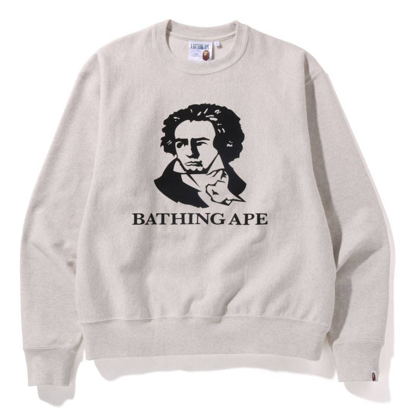 Buy BAPE Beethoven Relaxed Fit Crewneck Sweatshirt Grey