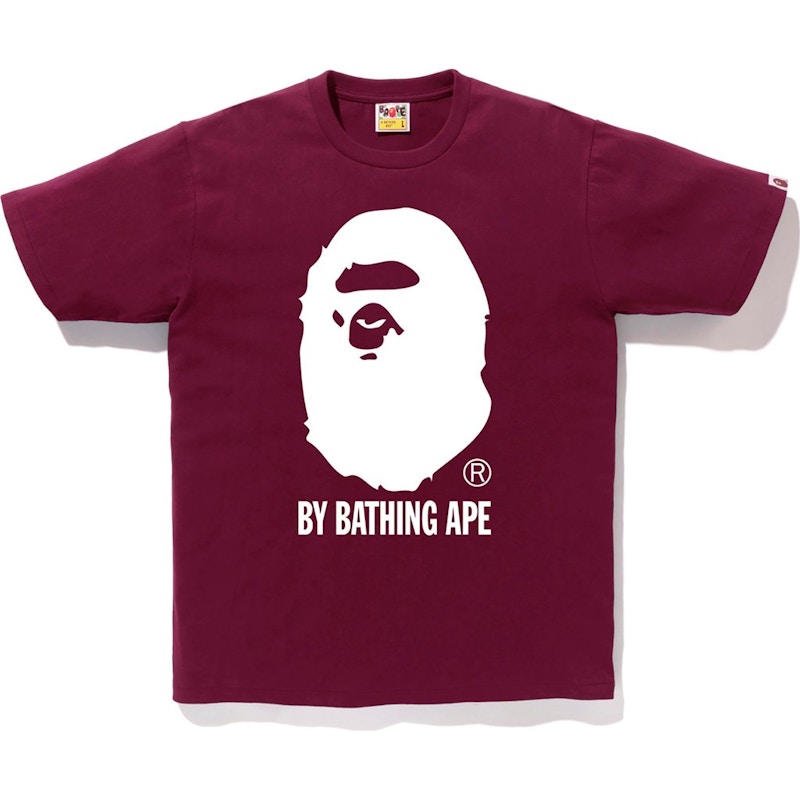 Buy Bape College LS Tee Burgundy - Novelship