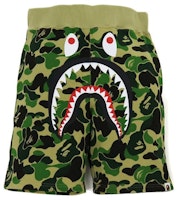 BAPE Big ABC Camo Shark Sweat Shorts Green BAPE Big ABC Camo Shark Sweat Shorts Green