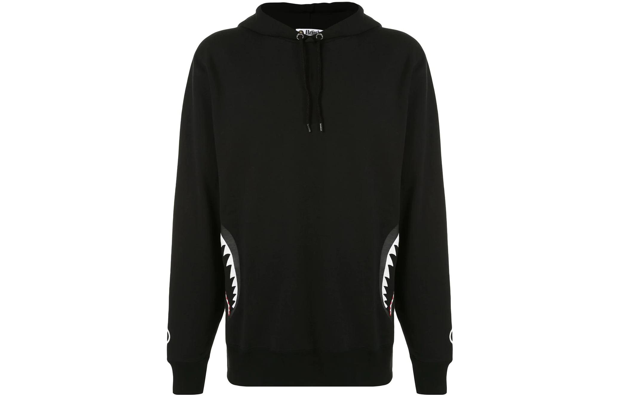 BAPE Black Camo Print Drawstring Hoodie Long Sleeve 1F70114004