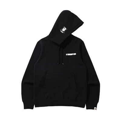 BAPE Black Hoodie with Ape Logo and Galaxy UFO Print Design 0ZXSWM114012G