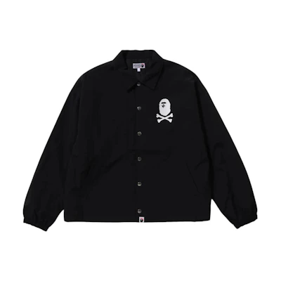 BAPE Black Printed Loose-Fit Button-Up Long-Sleeve Jacket 4J70-140-002