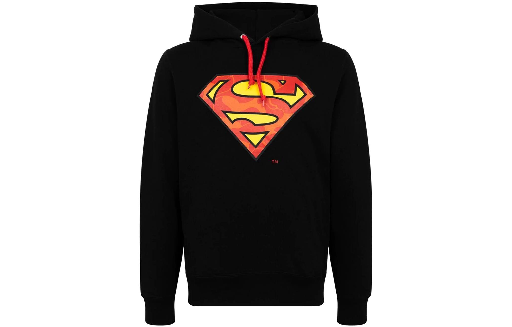 BAPE Black Printed Pullover Hoodie with Drawstring M114913C