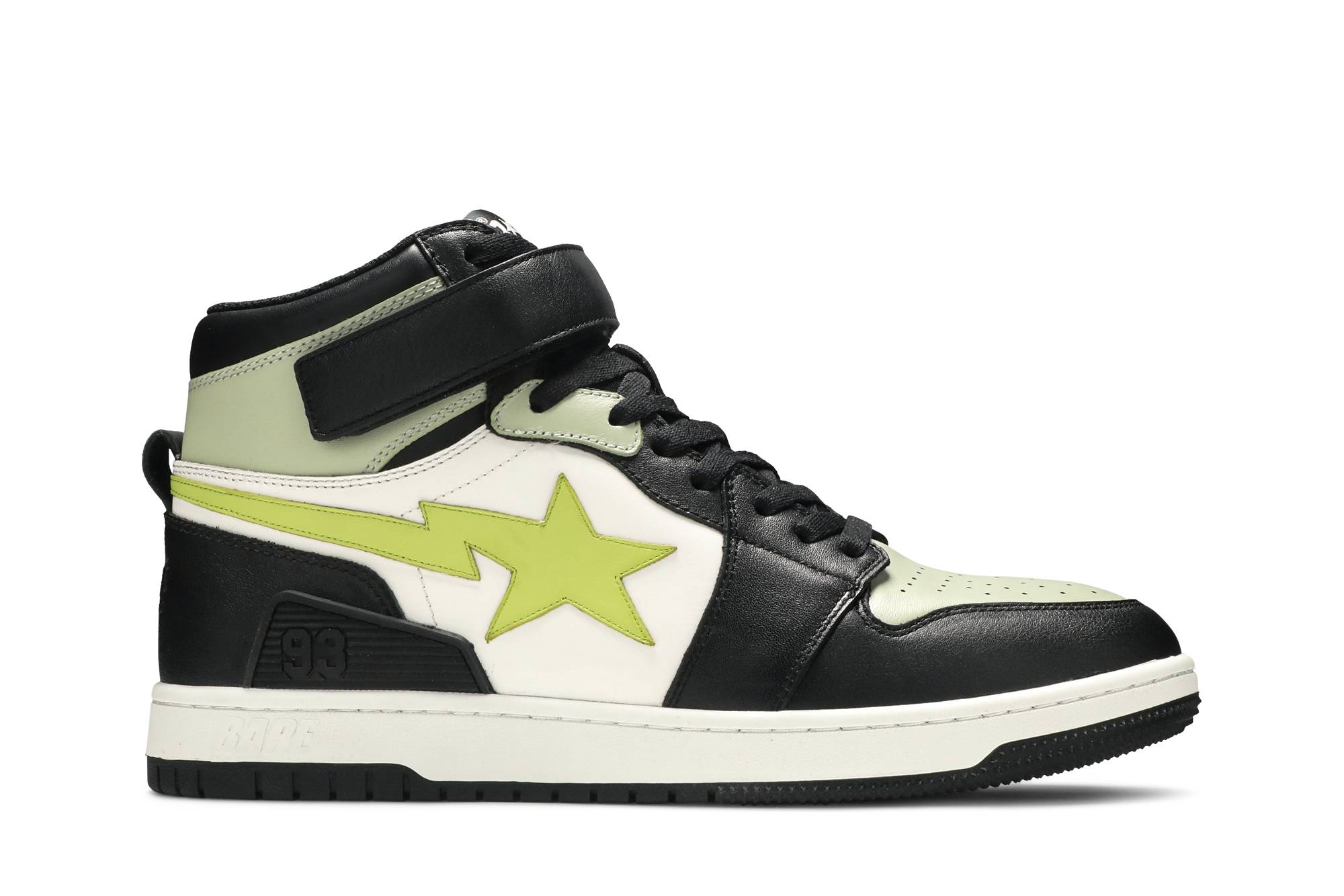 Buy BAPE Block Sta High 'Negro Lima' 001FWG701036X