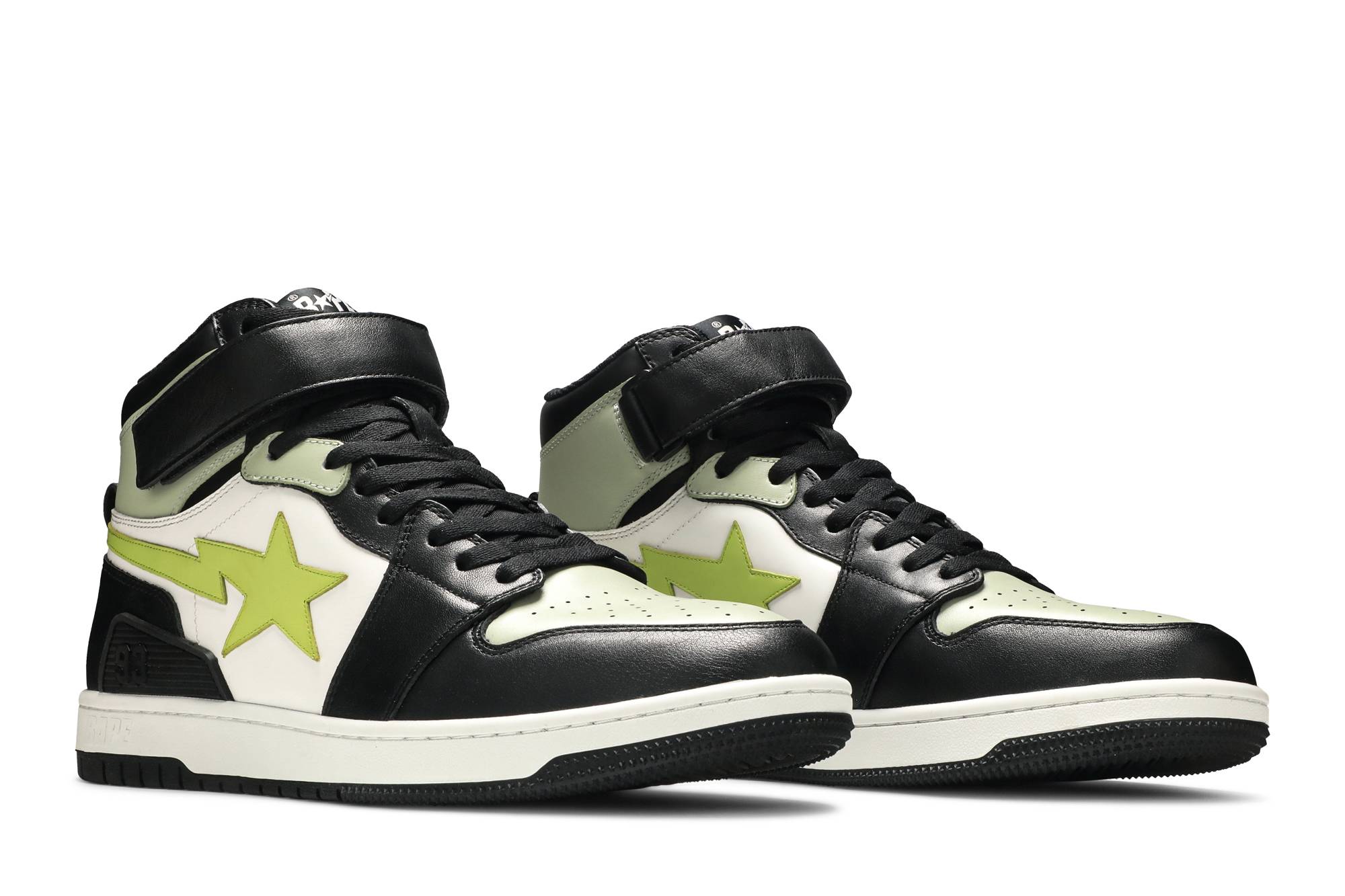 Cheap BAPE Block Sta High 'Negro Lima' 001FWG701036X