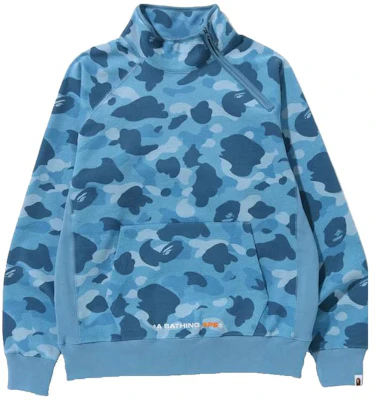 BAPE ブルーカモプリント ハイネック ロングスリーブ ユニセックス スウェットシャツ 1J30113006 Buy BAPE ブルーカモプリント ハイネック ロングスリーブ ユニセックス スウェットシャツ 1J30113006