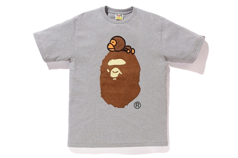Bape Boa Milo On Big Ape Tee Grey