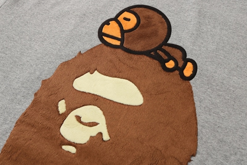 Bape Boa Milo On Big Ape Tee Grey 圖 2