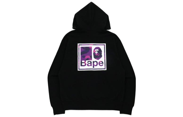 BAPE Camo Ape Logo Pullover Hoodie Long Sleeve for Men 0ZXSWM11502XH