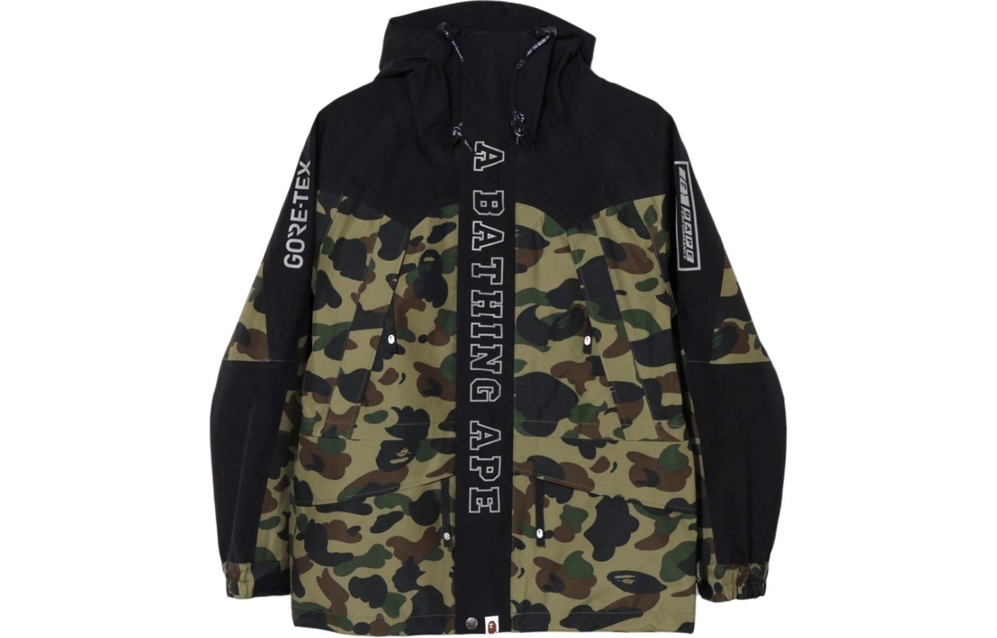 BAPE Camo Letter Print Full-Zip Hoodie Jacket 1F70-141-003