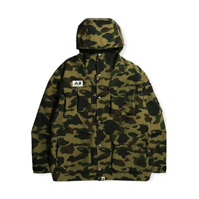 BAPE Camo Logo Multi-Pocket Button-Up Hooded Jacket 0ZXJKM141003H