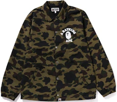 BAPE Camo Logo Print Long Sleeve Button-Up Jacket 1K30-140-005 BAPE Camo Logo Print Long Sleeve Button-Up Jacket 1K30-140-005