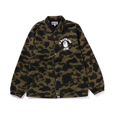 BAPE Camo Logo Print Long Sleeve Button-Up Jacket 1K30-140-005